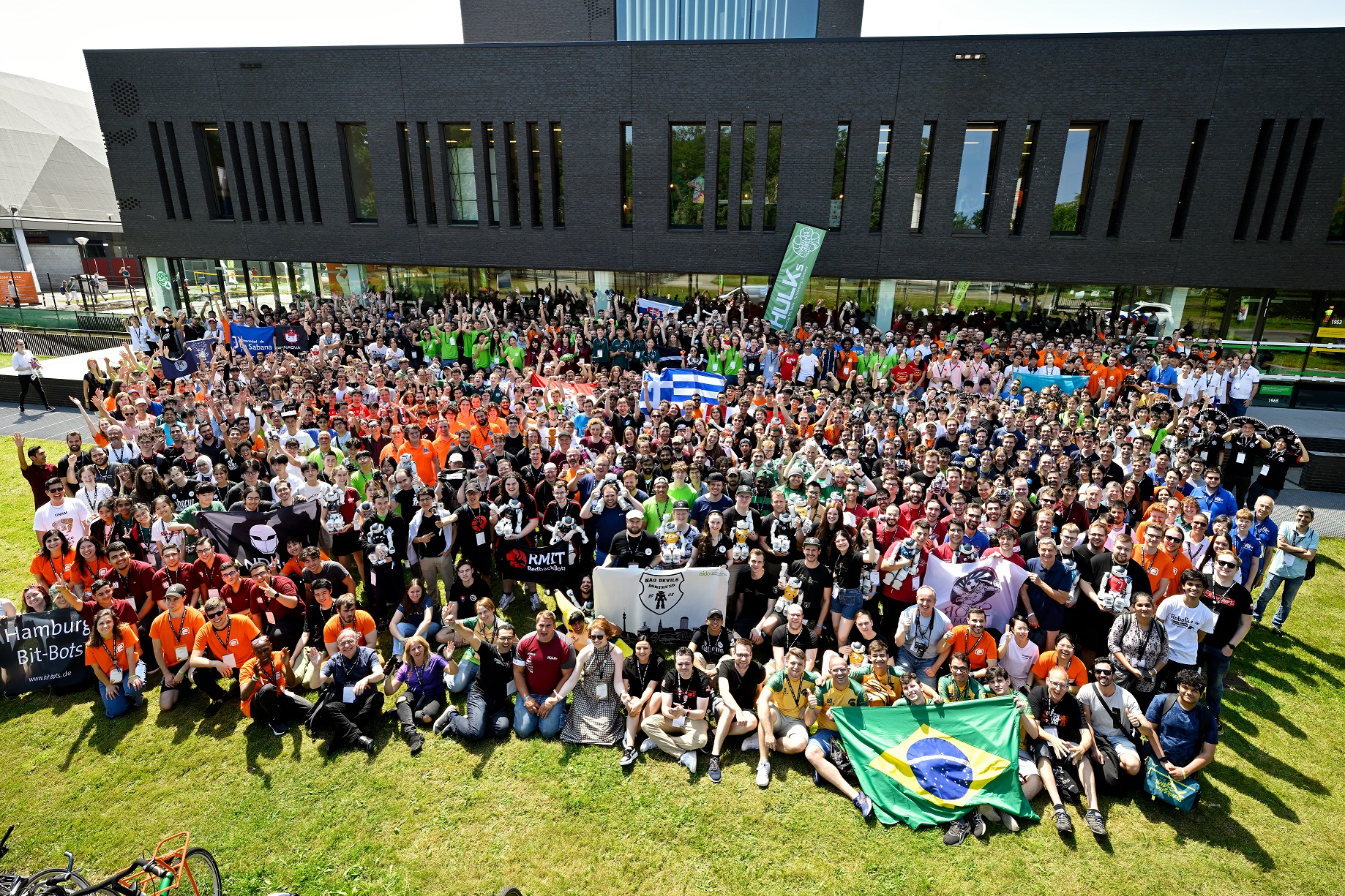 Photo of participants at RoboCup 2024, which took place in Eindhoven. Photo credit: RoboCup/Bart van Overbeeke