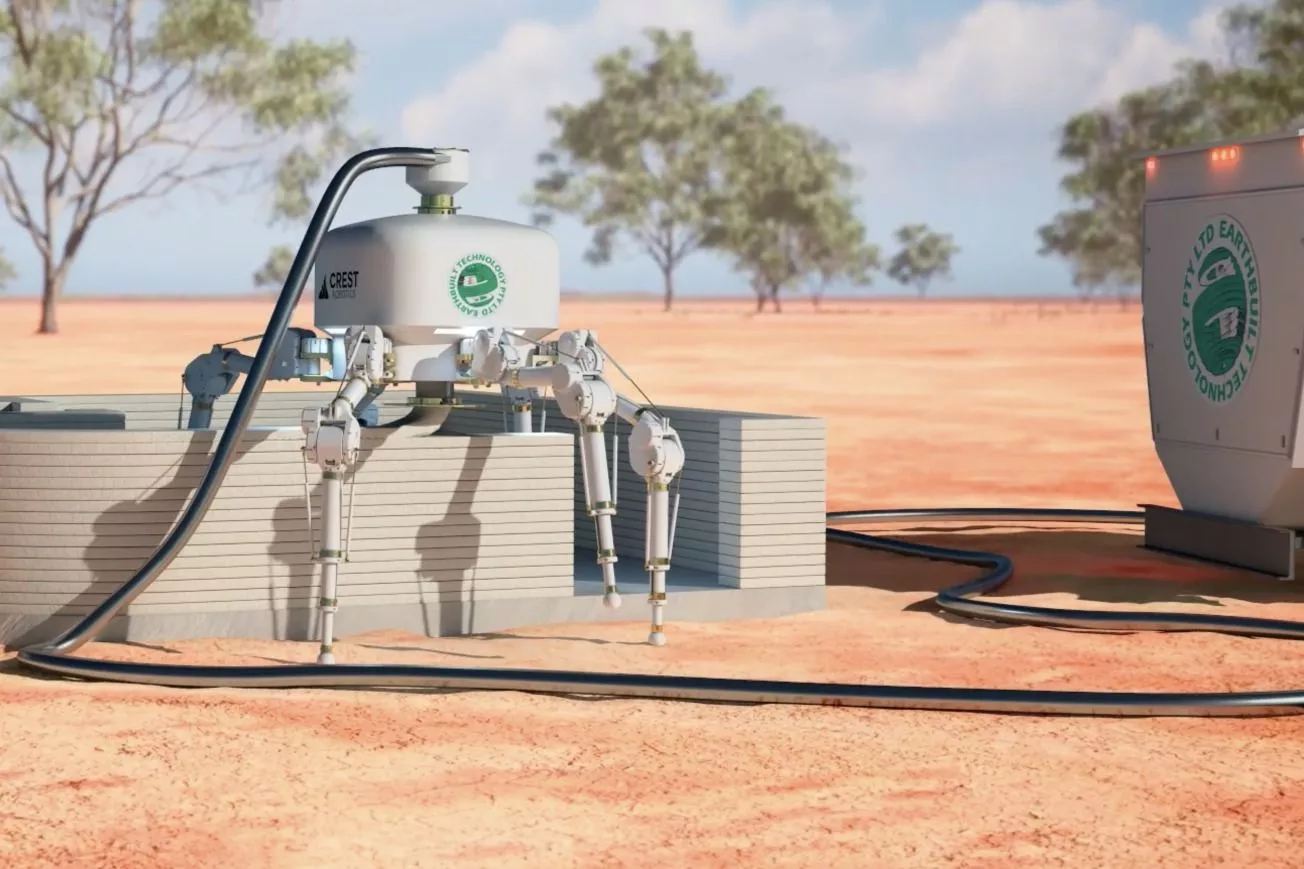 Charlotte uses compressed waste materials to 3D print structures autonomously and quickly