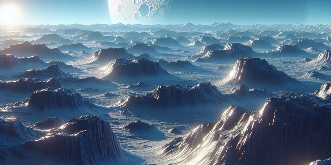 AI-generated image for Pluto cryovolcanism