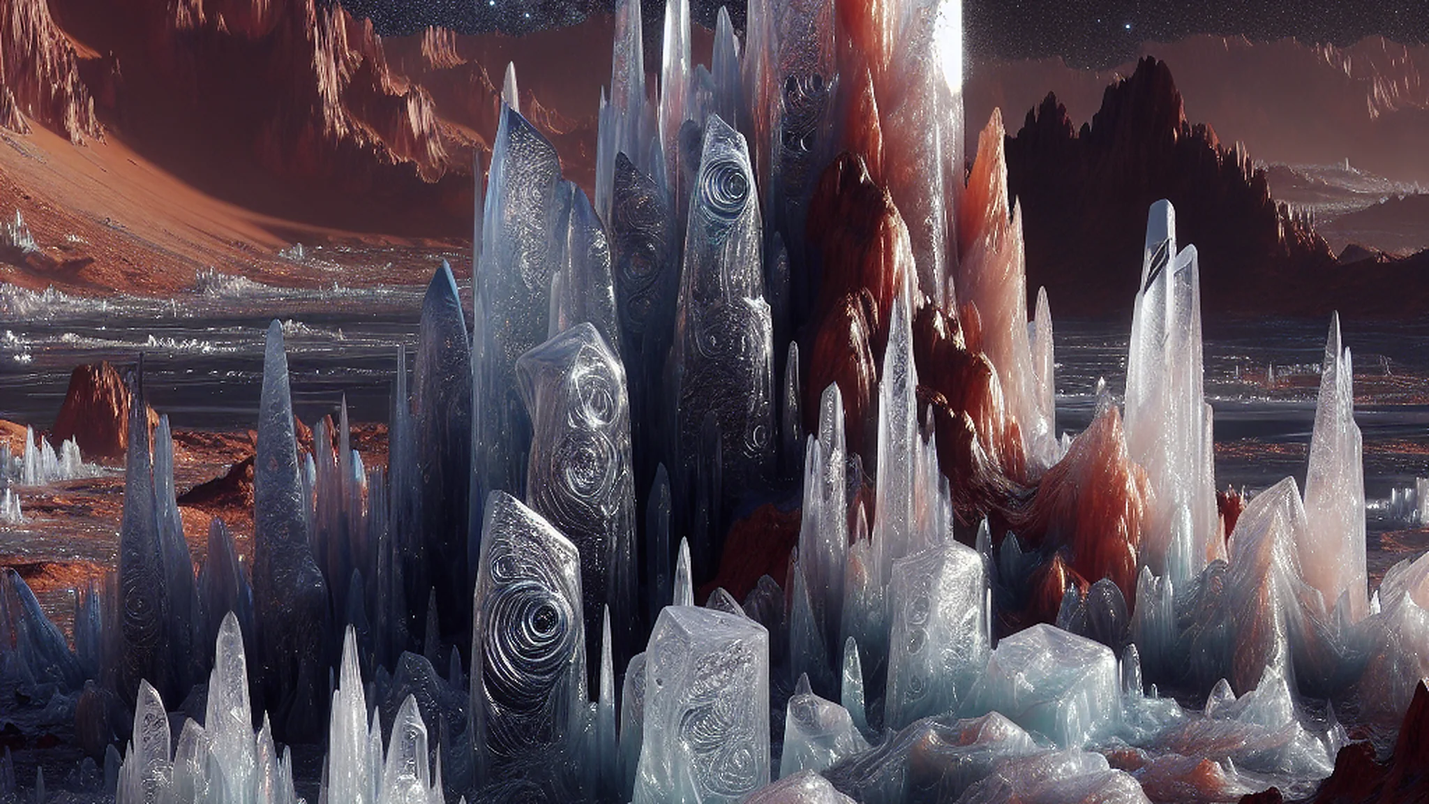 AI-generated image for Mars ice history